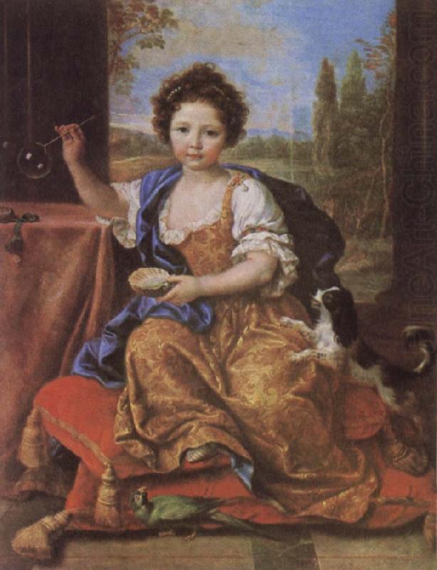 Pierre Mignard Girl Blowing Soap Bubbles china oil painting image